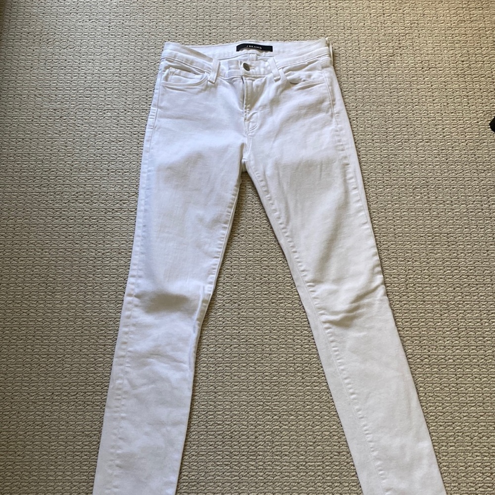 J brand white jeans, size 27, skinny